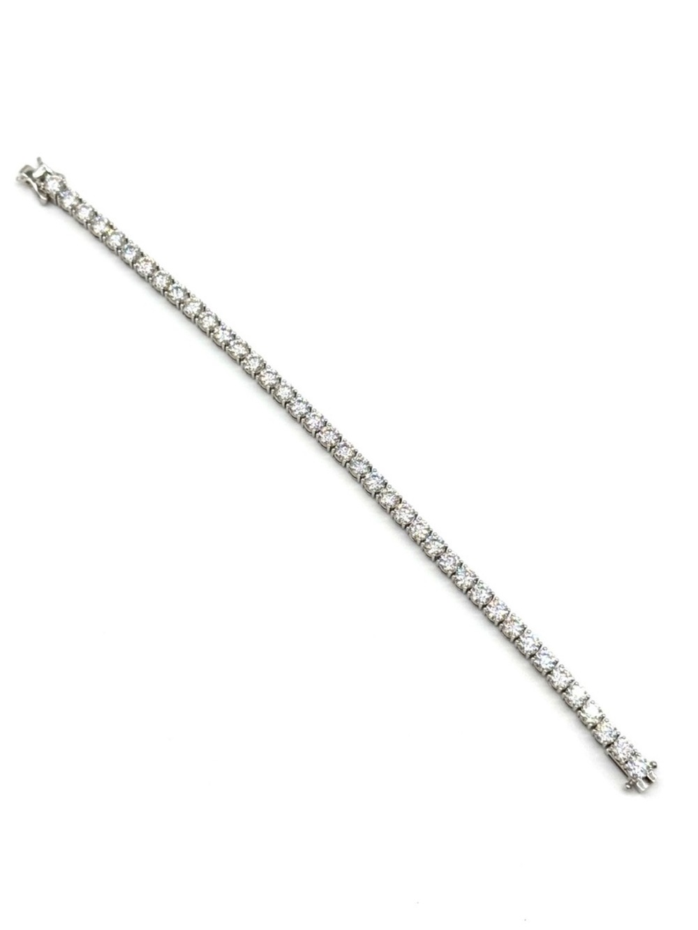 925 Silver, 11.7CTW Moissanite Tennis Bracelet - 7”